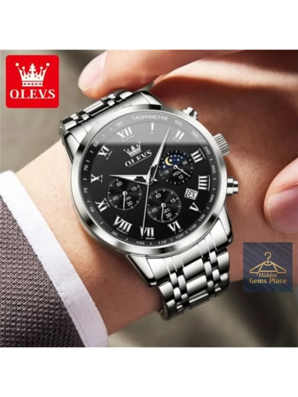 Men's Multifunction Watch Waterproof Luminous Chronograph